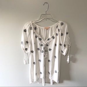 Beautiful white tassel blouse